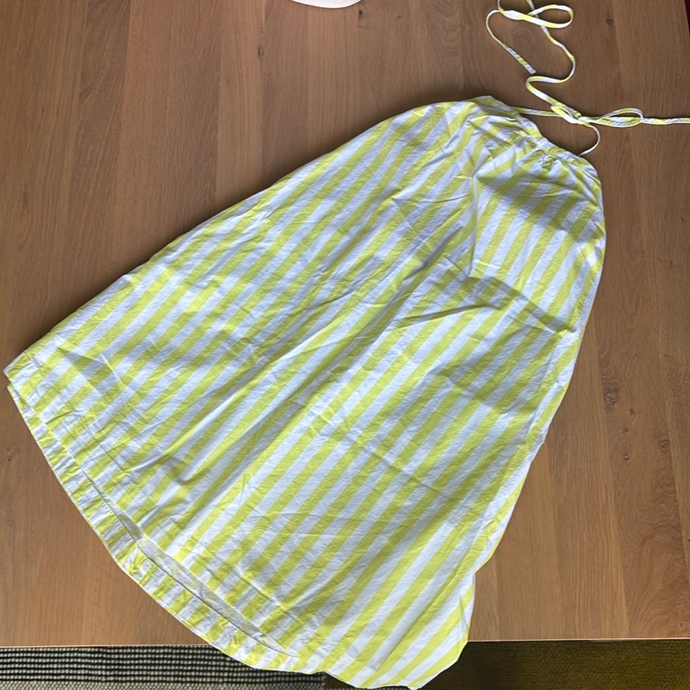 A New Day Halter Striped Dress w Pockets